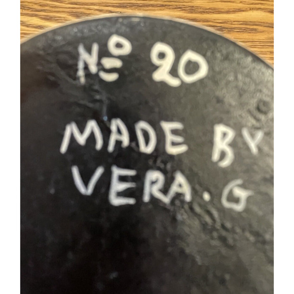 Pair of Unique Greek Vintage Vase Made by Vera G No. 5 & No. 20 Ceramic Handmade - Picture 9 of 11